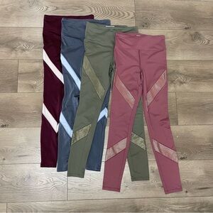 Forever 21 Leggings bUNDLE - Burgundy, Blue, Olive, Mauve